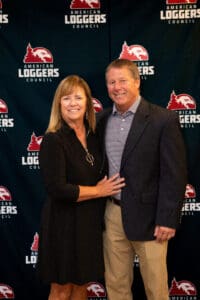 Smiling couple at American Loggers Council event