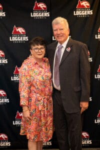 Well-dressed couple at American Loggers Council
