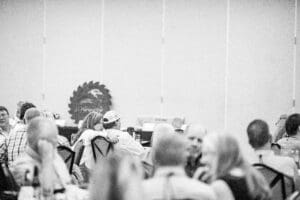 People gathered at an indoor event.