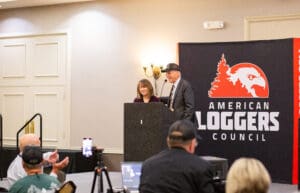 Speakers at American Loggers Council podium
